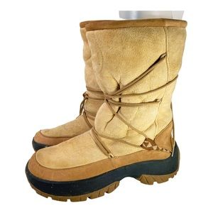 Ulu women’s Crow cane leather shearling boots 9